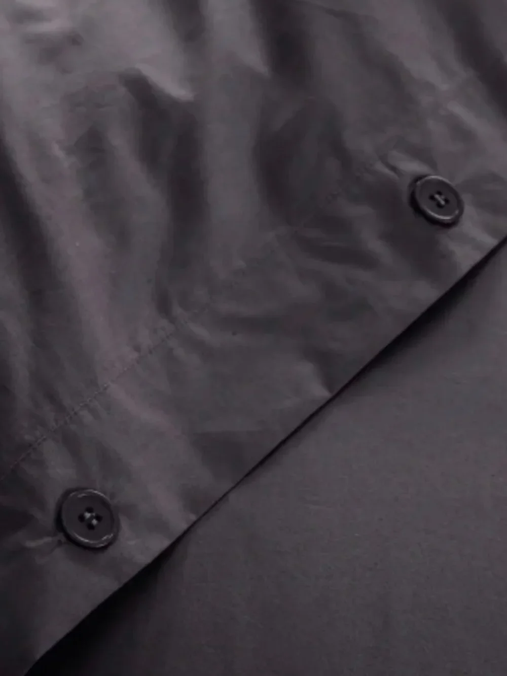 New! Quince Queen Classic 100% Organic Cotton Duvet Cover in Graphite Grey